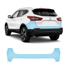Антигравийная защитная бронепленка по лекалам для Nissan Qashqai J11 facelift 2017-2021 - задний бампер