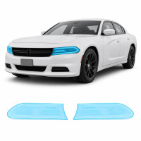 Антигравийная защитная бронепленка по лекалам для Dodge Charger LD facelift 2015-2023 - оптика (фары и ПТФ)