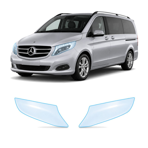 Антигравійна захисна бронеплівка за лекалами для Mercedes-Benz Vito/V-Class W447 2014-2019 - оптика (фари та ПТФ)