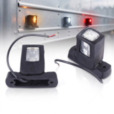 Габаритные огни LED для грузовиков Рожки 12/24V прямой 9,5 см Красный-Белый-Желтый 2 шт (Л 090)