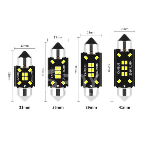 Світлодіод 12-24V Т11 31 мм SMD 8-2016 160Lm (Canbus Оманка) №110