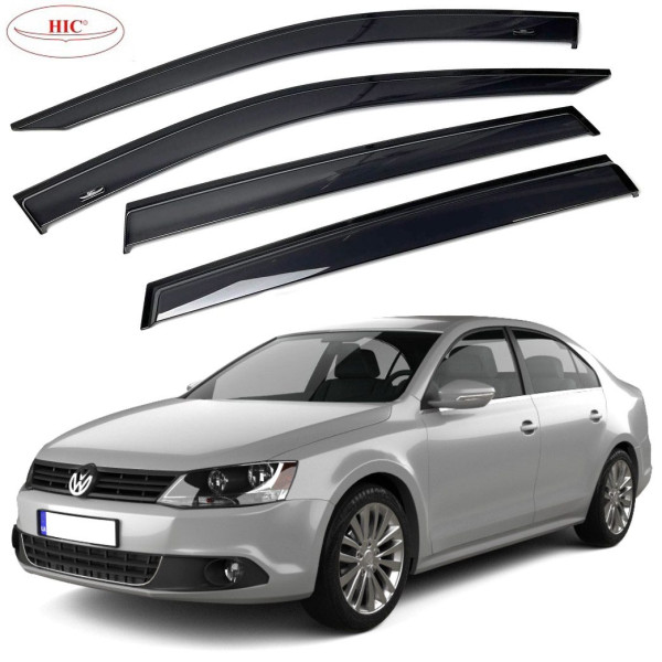 Дефлектори вікон вітровики HIC для Volkswagen Jetta 2011- Оригінал (VW44)