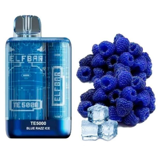 Elf Bar TE5000 POD 5% Оригінал Blue Razz Ice Блакитна Малина Лід (Підряджається) 
