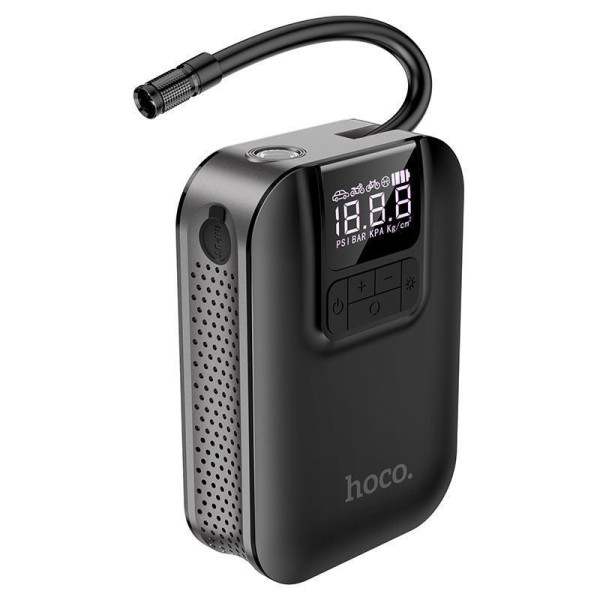 Портативний компресор автомобільний насос Hoco Breeze S53 2500 мАг LED