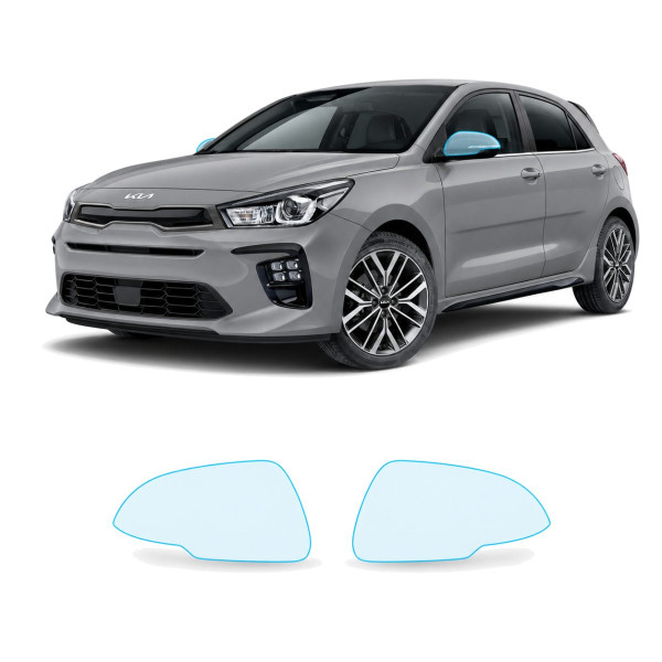 Антигравийная защитная бронепленка по лекалам для Kia Rio YB facelift 2020-2023 - зеркала