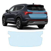 Антигравийная защитная бронепленка по лекалам для Hyundai Santa Fe TM facelift 2021-2023 - зона крышки багажника
