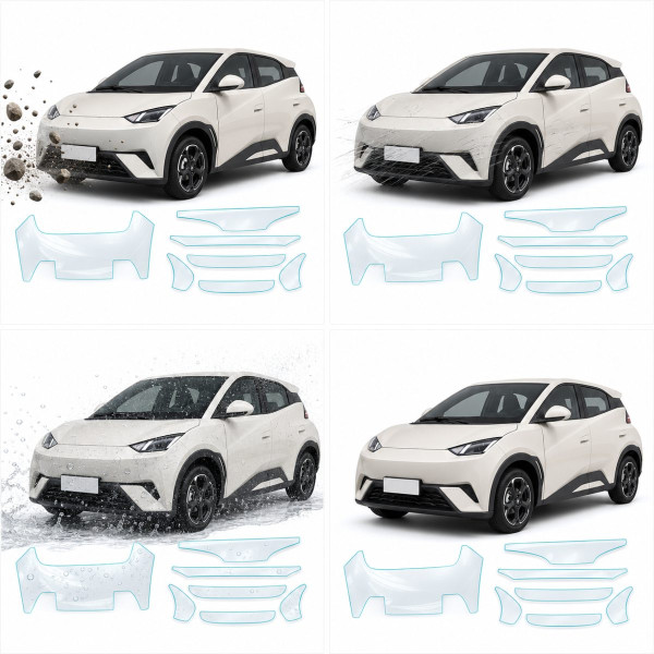 Антигравийная защитная бронепленка по лекалам для BYD Seagull (Dolphin Surf) I 2023- задние фонари стопы
