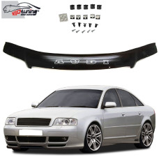 Дефлектор капота мухобойка для Audi A6 4В (C5) 1997-2004 Евро Крепление (Vip Tuning) AD11