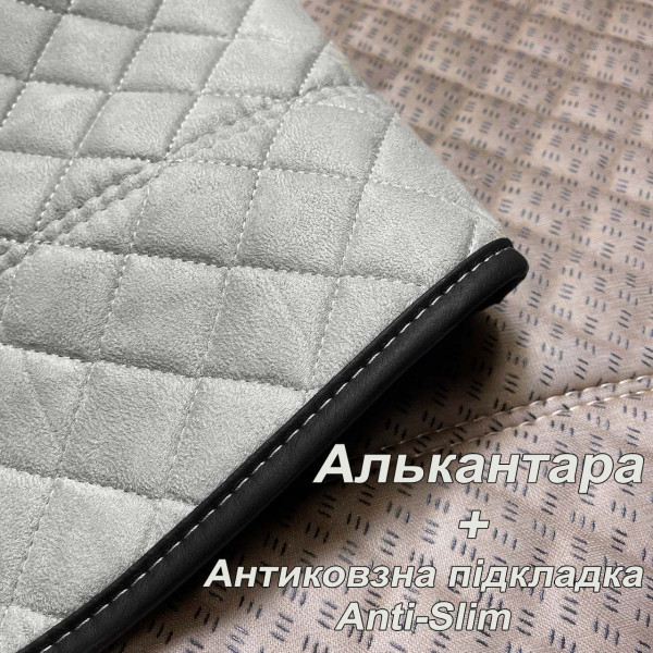 Накидки для сидений Алькантара Verona Premium L Комплект Серые (Оригинал)