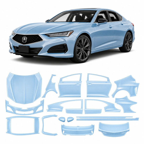 Антигравийная защитная бронепленка по лекалам для Acura TLX II 2021 - полный кузов