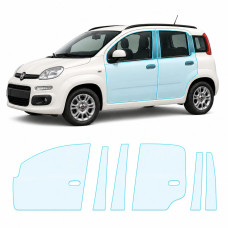 Антигравійна захисна бронеплівка за лекалами для Fiat Panda III 2011-2024 - зони дверей і стійки вікон