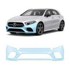 Антигравійна захисна бронеплівка за лекалами для Mercedes-Benz A-Class W177 2018-2022 - передній бампер