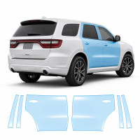 Антигравийная защитная бронепленка по лекалам для Dodge Durango WD/WK2 facelift 2021- зоны дверей и стойки окон