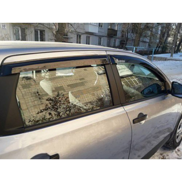 Дефлектори вікон ветровики Nissan Qashqai 2007-2014 Скотч 3M Voron Glass
