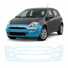Антигравійна захисна бронеплівка за лекалами для Fiat Punto (Grande Punto/Punto Evo) III 2005-2018 - передній бампер