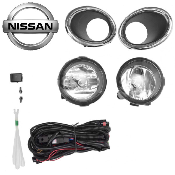Противотуманные фары для Nissan Qashqai 2013-2017 H11 12V 55W с проводкой Комплект (NS-782)