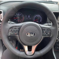 Чехол Оплетка Руля для Kia Sportage 2016-2018 Кожа (Модельная Выкройка)