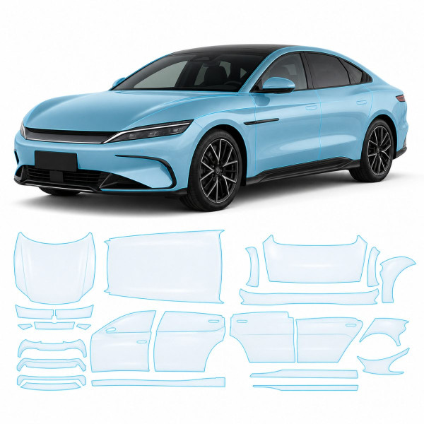 Антигравійна захисна бронеплівка за лекалами для BYD Han II facelift 2023- повний кузов