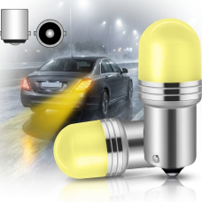 Автолампа світлодіодна LED 12/24V T25 6W Матова (BA15s) Жовтий Світло 1 шт №56