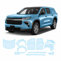 Антигравийная защитная бронепленка по лекалам для Chevrolet Traverse III 2023- полный кузов