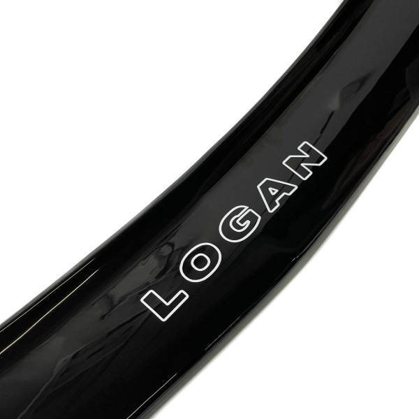 Дефлектор капота мухобойка Renault Logan I 2004-2012 Крепление пластины и скотч Voron Glass