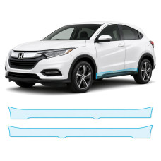 Антигравийная защитная бронепленка по лекалам для Honda HR-V (US/глобальний) II facelift 2019-2021 - нижняя зона кузова пороги