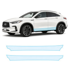 Антигравійна захисна бронеплівка за лекалами для Infiniti QX55 J55 2021- нижня зона кузова пороги