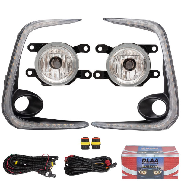 LED Протитуманні фари для Toyota Corolla 2017- H8 12V 35W DRL-6W/6W FOG+DRL+TURN з проводкою Комплект (TY-9377L-1 3в1)