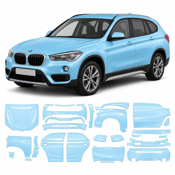 Антигравийная защитная бронепленка по лекалам для BMW X1 F48 2015-2022 - полный кузов