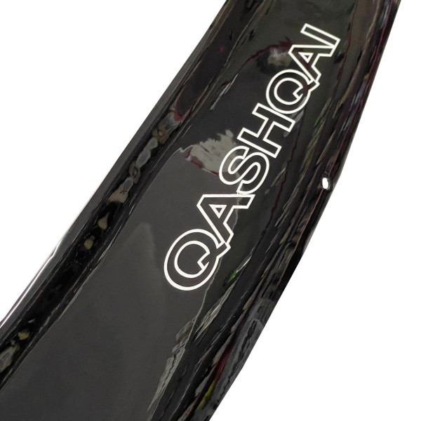 Дефлектор капота мухобійка Nissan Qashqai 2007-2009 Євро Кріплення Доресталінг Voron Glass