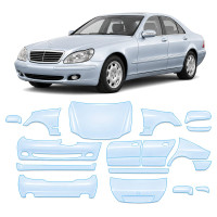 Антигравийная защитная бронепленка по лекалам для Mercedes-Benz S-Class W220 facelift 2002-2005 - полный кузов