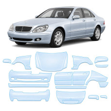 Антигравийная защитная бронепленка по лекалам для Mercedes-Benz S-Class W220 facelift 2002-2005 - полный кузов