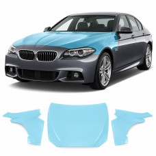 Антигравийная защитная бронепленка по лекалам для BMW 5 Series F10 facelift 2013-2017 - капот и передние крылья