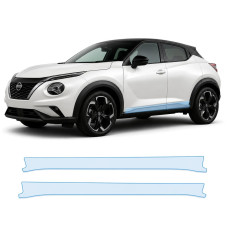 Антигравийная защитная бронепленка по лекалам для Nissan Juke F16 facelift 2024- нижняя зона кузова пороги