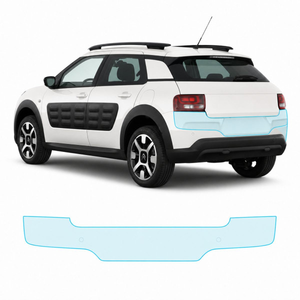 Антигравійна захисна бронеплівка за лекалами для Citroen C4 Cactus I 2014-2017 - задній бампер