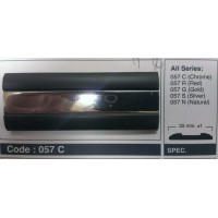 Молдинг черный 25х3мм 50м 057 C (sal 25mm) хром внутри