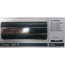 Молдинг черный 25х3мм 50м 057 C (sal 25mm) хром внутри