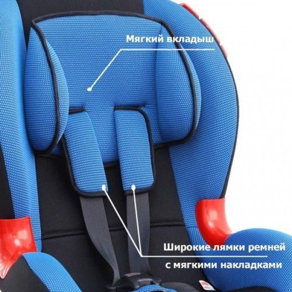 Детское автокресло 1-7 Лет, 9-25 Кг, Категория 1/2 SIGER "КОКОН" Синий