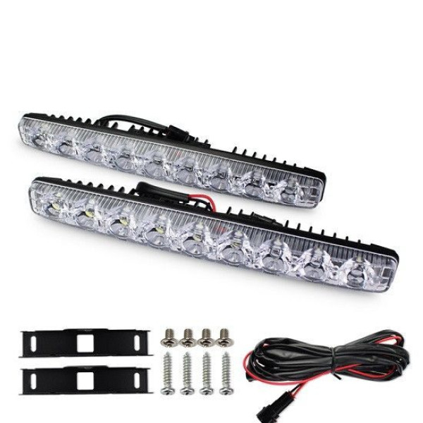 Денні ходові вогні ДХО Elegant / 278x25x23 мм / 12W*12SMD / Білі 2 шт