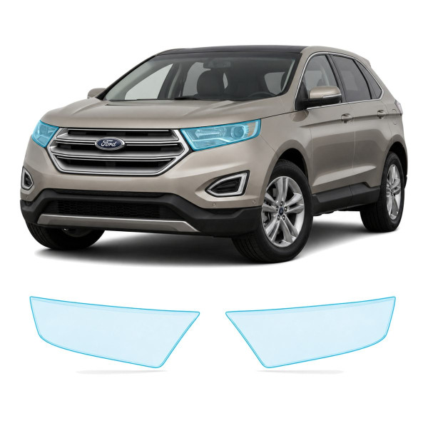 Антигравійна захисна бронеплівка за лекалами для Ford Edge (US) II 2015-2018 - оптика (фари та ПТФ)