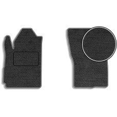 Ворсовые коврики передние для Mitsubishi Outlander 2001-2006 с подпятником 2 шт (Carrera)