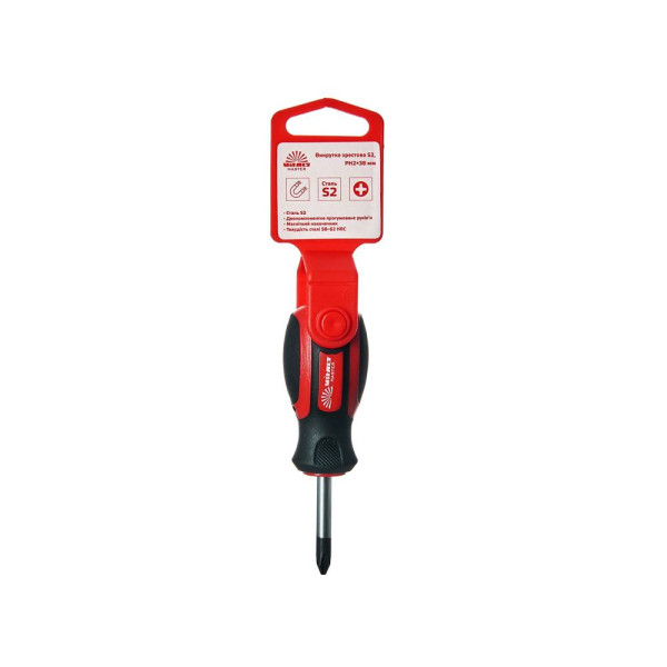 Викрутка хрестова Vitals Master S2, PH2х38 мм