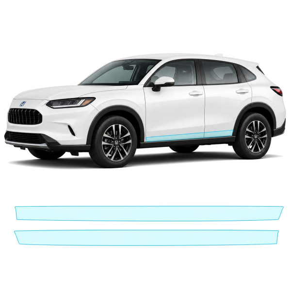 Антигравийная защитная бронепленка по лекалам для Honda ZR-V I 2023- нижняя зона кузова пороги