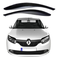 Реснички фар Renault Logan 2013- Ресталинг Voron Glass