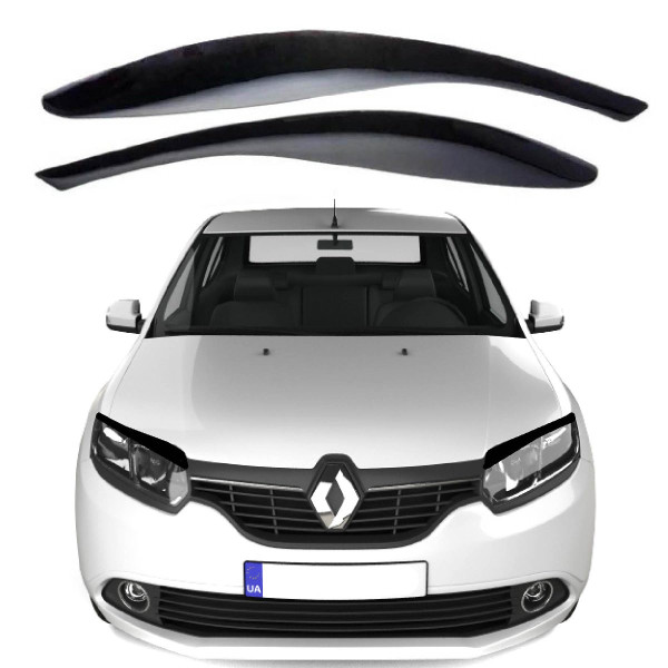 Вії фар Renault Logan 2013- Ресталінг Voron Glass