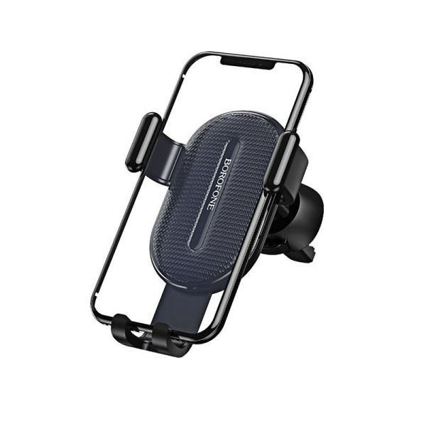 Автодержатель для телефона зажим под весом BOROFONE BH11 Air outlet gravity Black