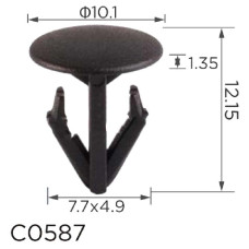 Кліпса кріплення для обшивки Honda Acura Hyundai Nissan Renault 91520-SM4-C01 (C0587)
