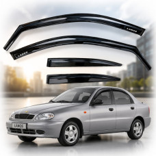 Дефлектори вікон ветровики Daewoo Lanos - Sens Вставні Voron Glass