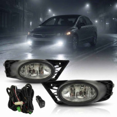 LED Протитуманні фари Honda Civic 2006-2012 USA H11-12V 55W з проводкою Комплект (HD-348W)