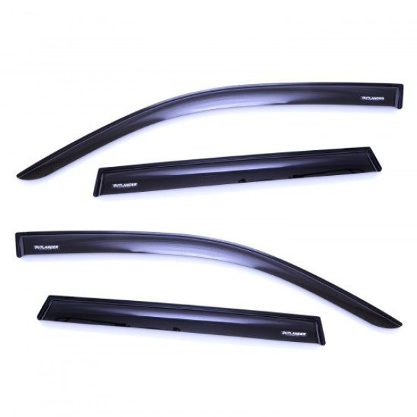 Дефлектори вікон вітровики Mitsubishi Outlander 2001-2007 Скотч 3M Acryl-Auto